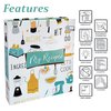 Better Kitchen Products Recipe Binder, 8.5in. x 9.5in. 3 Ring Binder Organizer Set, Vintage Kitchen Design 97300